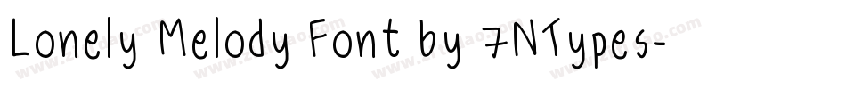 Lonely Melody Font by 7NTypes字体转换